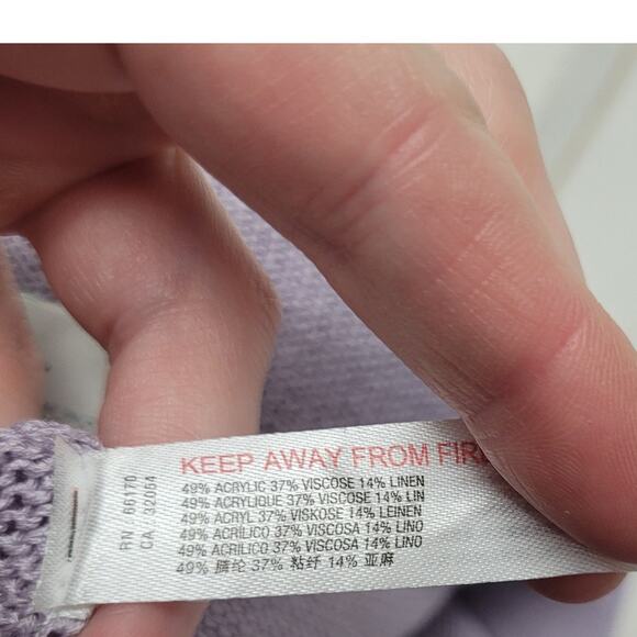 Free people beach Freya knit balloon wide leg purple lavender pants - Picture 7 of 7